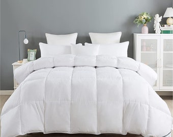 Hotel Quality Duck Feather and Down Filled Duvet / Quilt Bedding Super Soft, Warm & Cosy At Great Value 13.5 Tog In All Sizes