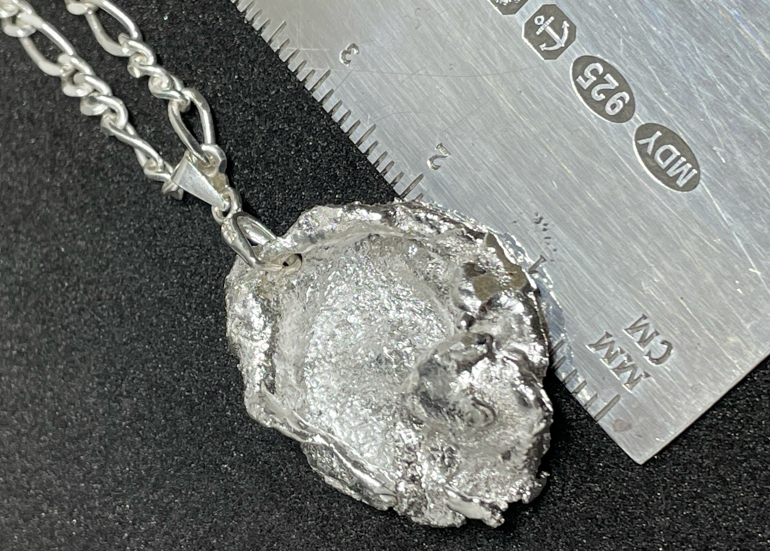Silver nugget sale pendant