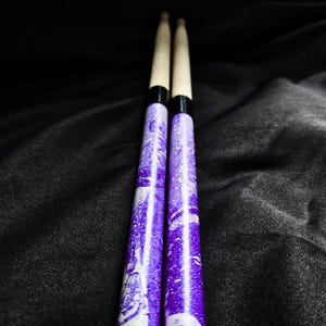 Purple Custom Hydro dipped Drumsticks