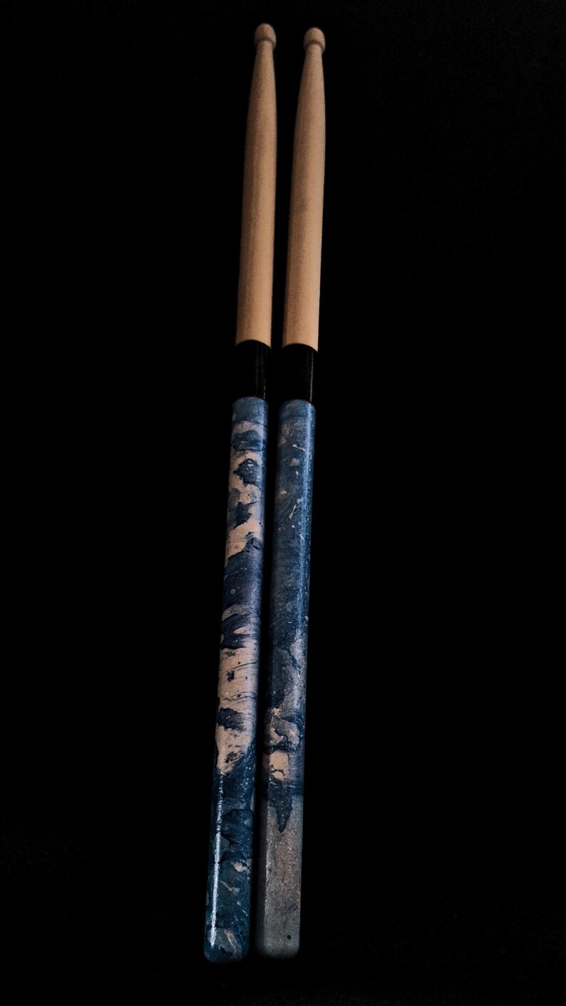 Hydro Dipped Drumsticks: Blue Custom Drumsticks image 3