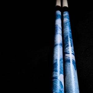 Hydro Dipped Drumsticks: Blue Custom Drumsticks image 4