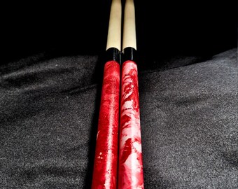 RED Custom Hydro dipped Drumsticks