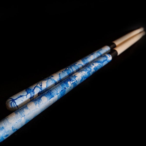 Blue Custom Hydro dipped Drumsticks