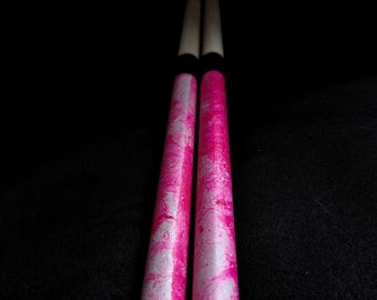 Pink Galaxy Custom Hydro dipped Drumsticks