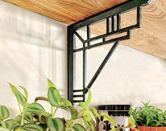 Art Deco Black Shelf Bracket