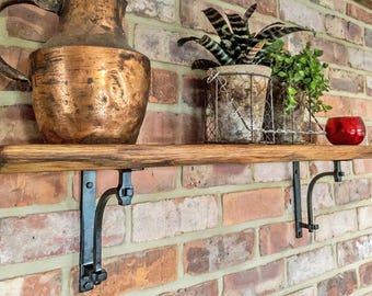 Industrial Black Shelf Bracket