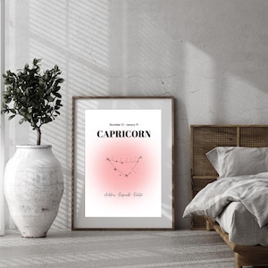 Astrologie-Wandposter &quot;Steinbock&quot;
