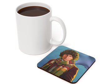 Doctor Who Fourth Doctor Photo Coaster and Quote Coaster Duo