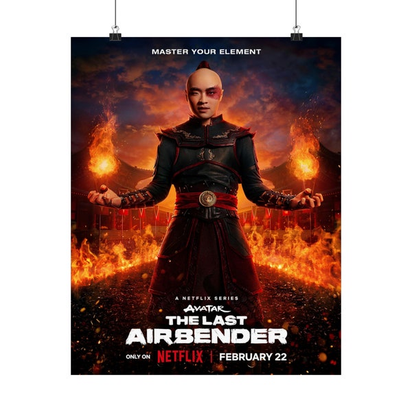 Avatar: The Last Airbender Live Action Zuko Poster - The Fire Prince's Redemption Journey!