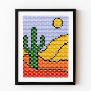 Cactus Pixel Art - Etsy