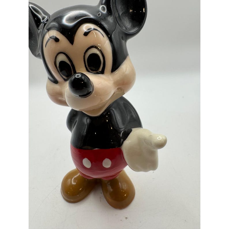 Figurine Mickey Mouse en céramique vintage, décoration de collection Disney image 4