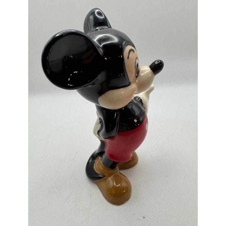 Figurine Mickey Mouse en céramique vintage, décoration de collection Disney image 5