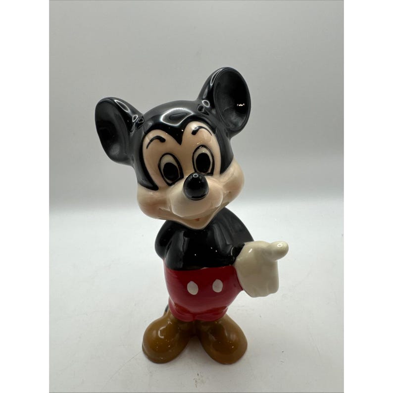 Figurine Mickey Mouse en céramique vintage, décoration de collection Disney image 8