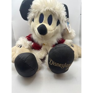 Disneyland Mickey Mouse Plush Toy Holiday Christmas Festive Outfit image 1