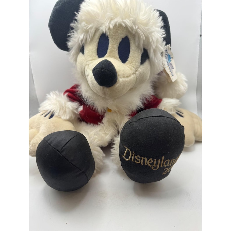 Disneyland Mickey Mouse Plush Toy Holiday Christmas Festive Outfit image 1