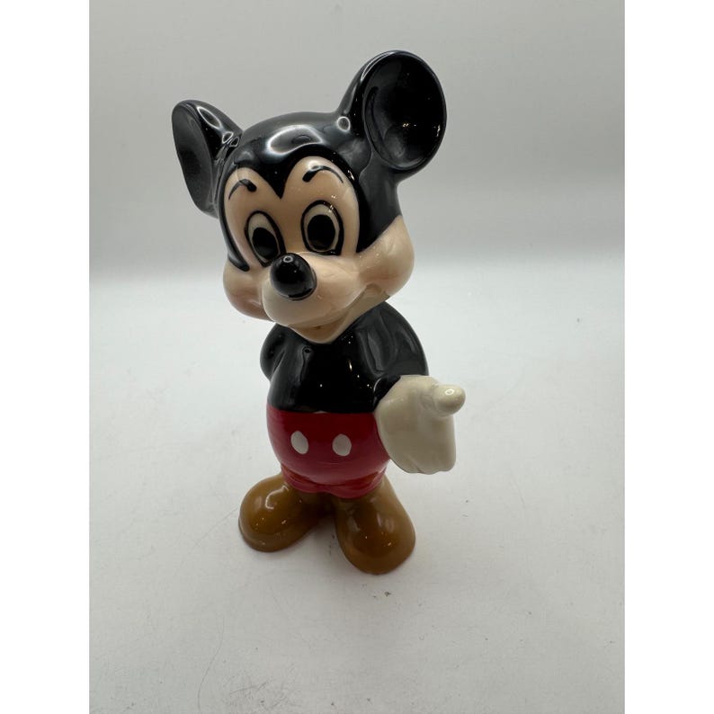 Figurine Mickey Mouse en céramique vintage, décoration de collection Disney image 2