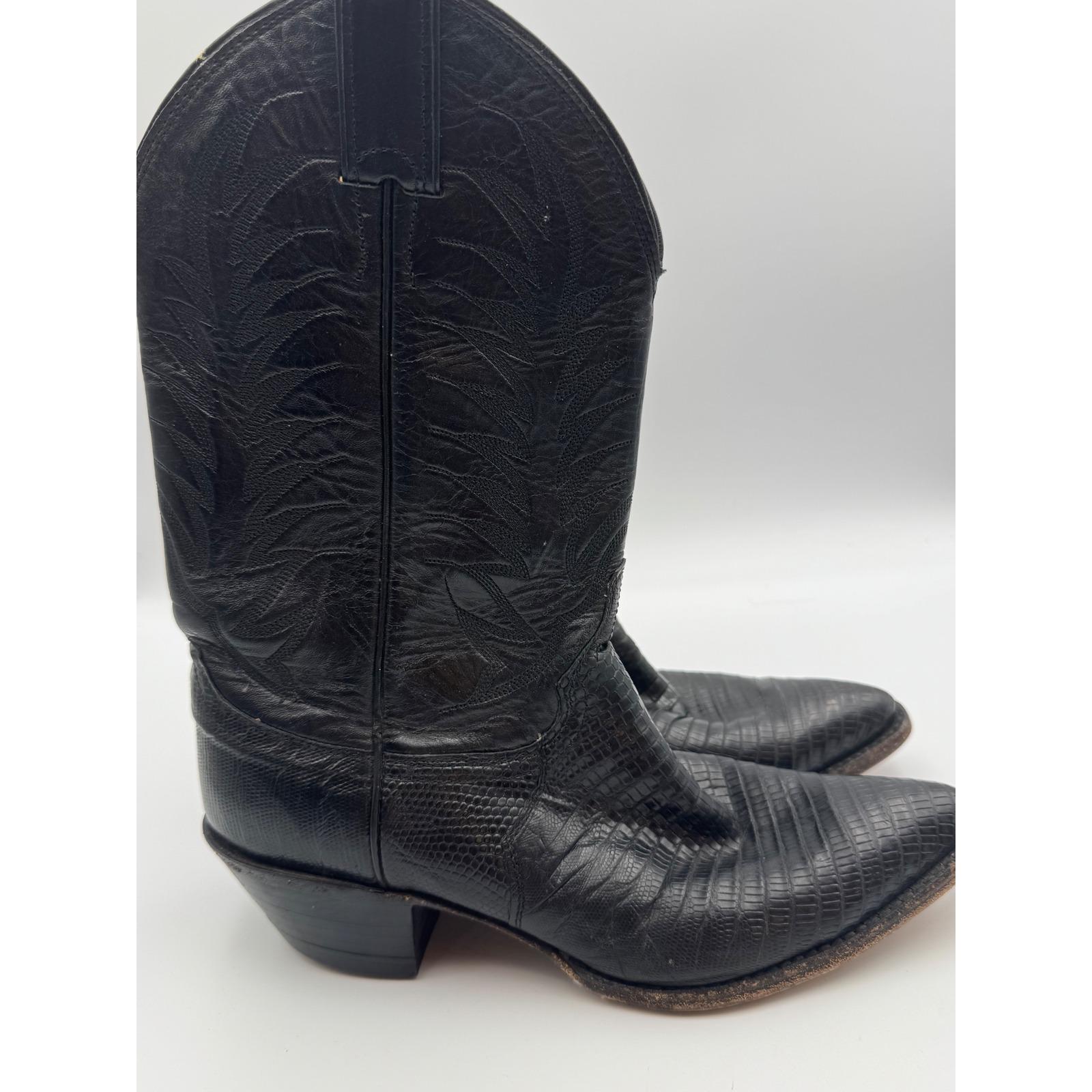 Black Lizard Cowboy Boots - Etsy display picture 1