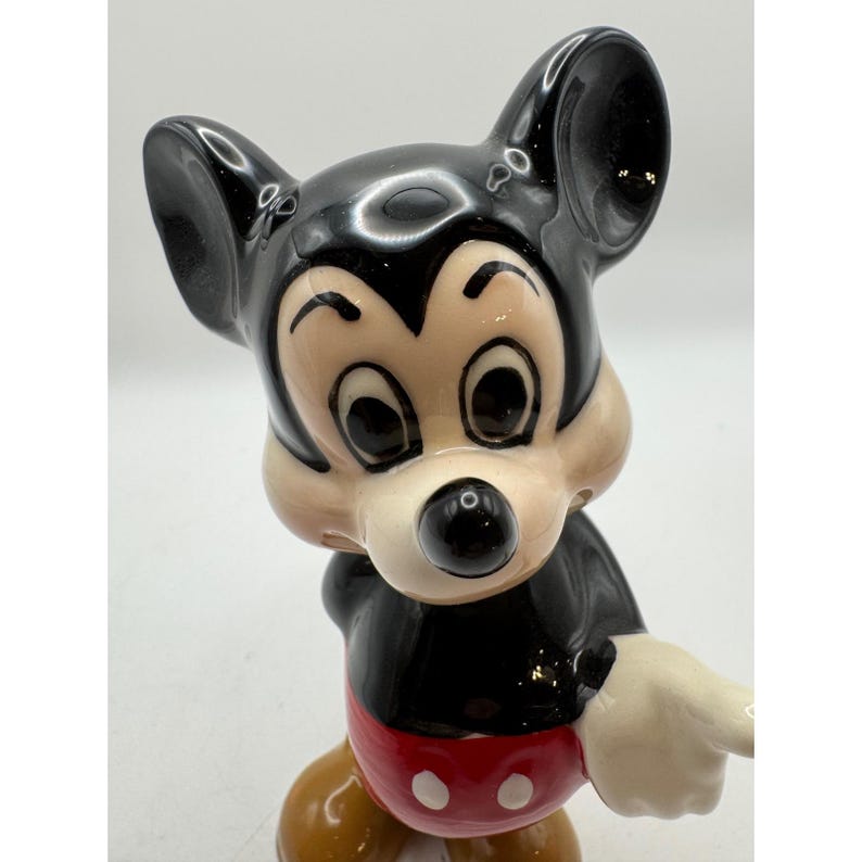 Figurine Mickey Mouse en céramique vintage, décoration de collection Disney image 3