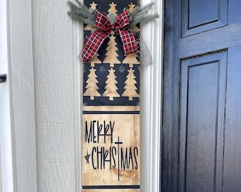 Rustic Merry Christmas Porch Sign