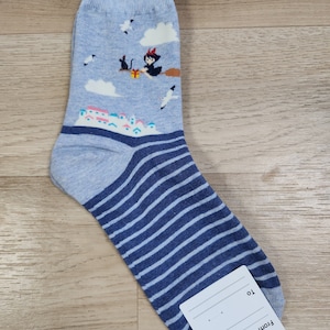 Cute Japanese Kiki's Delivery Service Socks! Studio Ghibli - Miyazaki!