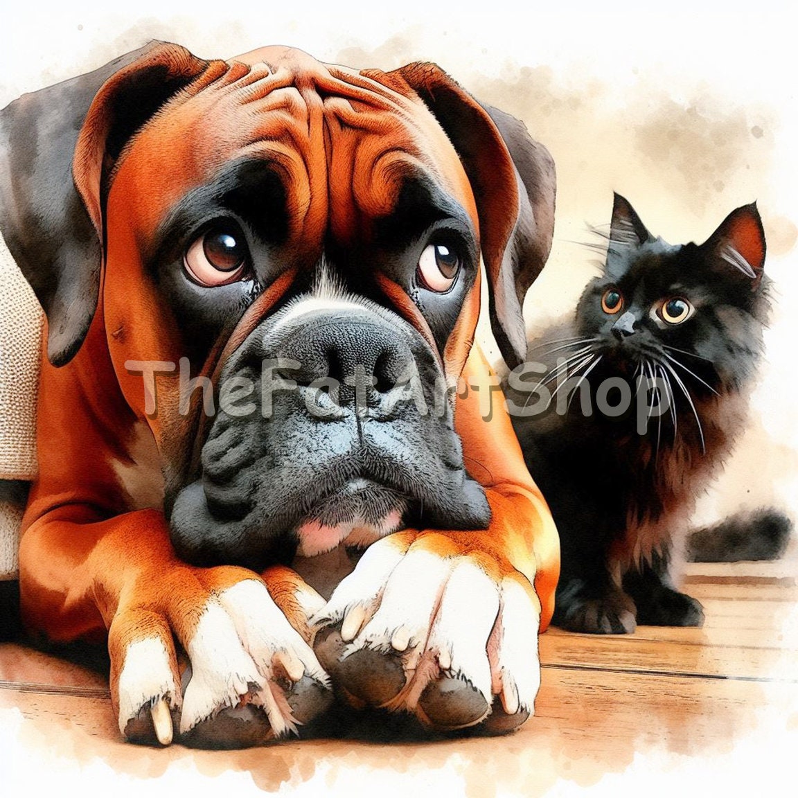 Boxer dog clip art number two dog wall prints dog t shirts print