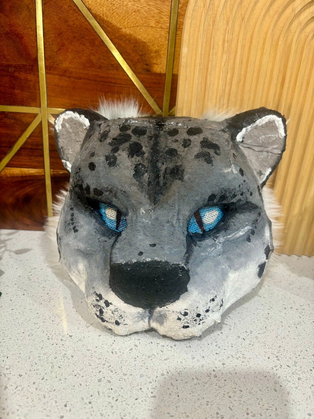 Therian Snow Leopard Mask Pre-made - Etsy Australia