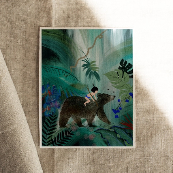 Promenade dans la jungle I Giclée Kunstdruck I Illustration