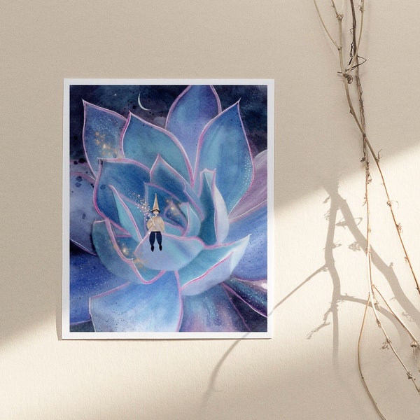 Flowering succulent I Giclée Kunstdruck I Illustration