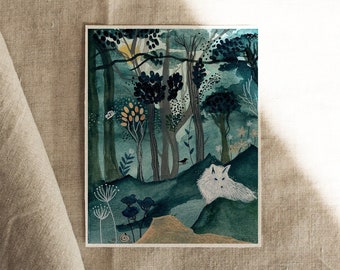 Polarfox I Giclée Kunstdruck I Ilustración
