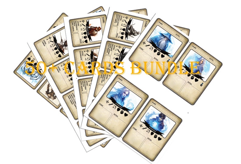 Frostgrave Soldier Cards, Enemy Cards and Wizard Sheet, Dnd, RPG - Etsy