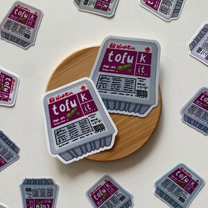 Tofuk It Tofu Aufkleber - kommt in Vinyl oder holografischem Aufkleber Papiermaterial | Die geschnittenen Laptop Aufkleber, Trinkflasche, Journal, Scrapbook