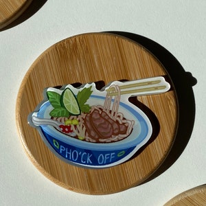 Cheekee Food series 1 large acrylic fridge magnets with epoxy resin finish Asian cheeky pun magnet, fridge decoration, refrigerator decor zdjęcie 9