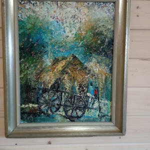 Unknown artist, acrylic on canvas, abstract