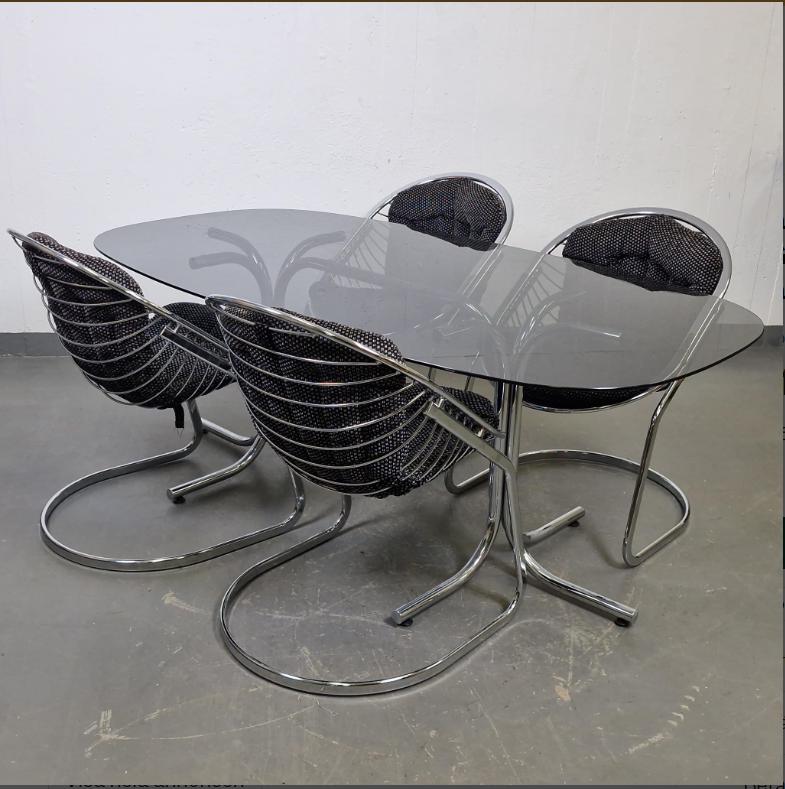 Gastone Rinaldo for Rima - Dining table and 4 chairs