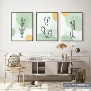 Abstract Wall Art Set of 3 | Colorful Printable Digital Decor