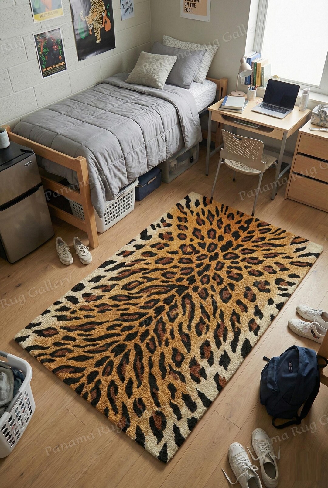 Wool Abstract Animal Pattern Rug Leopard Burst Radiating Animal Print Hand-tufted Wool Rug | Safari ...