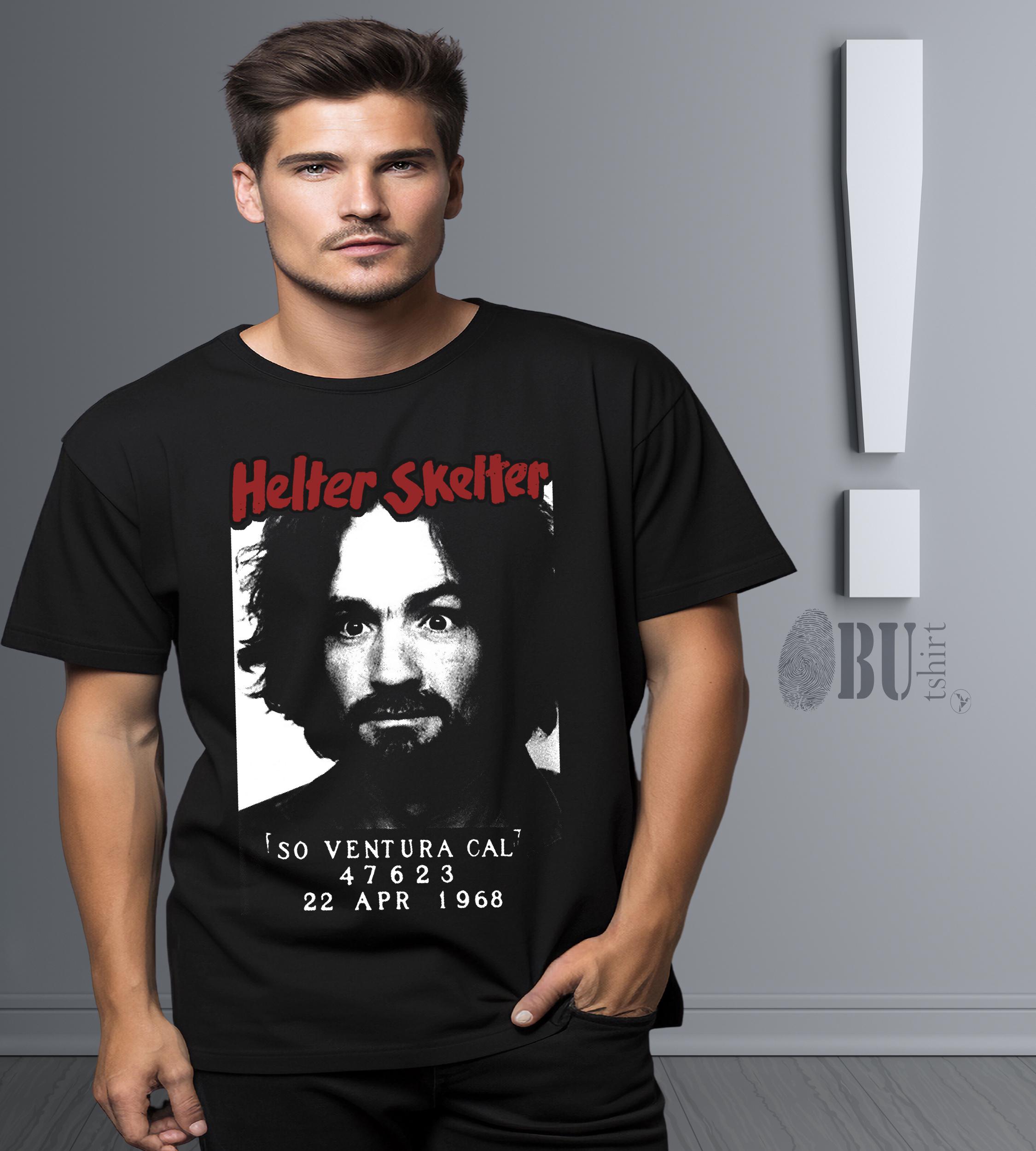 Helter Skelter - Charles Manson' Regular Fit Handcrafted Tshirt