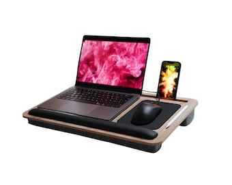 Laptoptisch mit Mauspad, tragbarer Laptoptisch mit Kissen, weichem Kissen-Bett-Couch-Tisch für Zuhause und Büro, weiche Handgelenkauflage