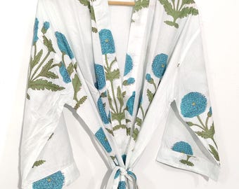100% Cotton kimono Robes, nightwear kimono robe,  loungewear, beach robes, return gift, gift for her, Bridesmaid Robe, robe for women.