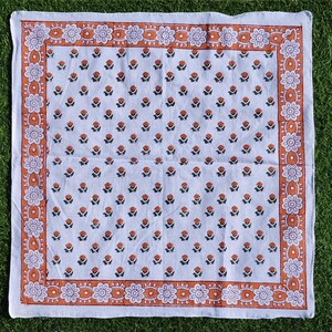 Handmade Cotton Bandana, Block Printed Bandana, Winter Scarf, Boho Bandana, Bandana Scarves, Cotton Neckerchief, bandana and headscarf