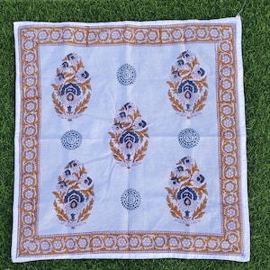 Handmade Cotton Bandana, Block Printed Bandana, Winter Scarf, Boho Bandana, Bandana Scarves, Cotton Neckerchief, bandana and headscarf