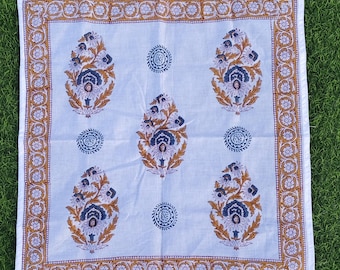 Handmade Cotton Bandana, Block Printed Bandana, Winter Scarf, Boho Bandana, Bandana Scarves, Cotton Neckerchief, bandana and headscarf