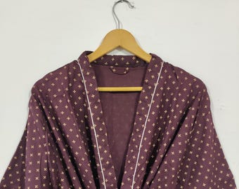 maroon rayon kimono Robes, Cotton Kimono, kimono dress, Kimono Kaftan, Women's robes, kimono for women, dresses for women, gift for her