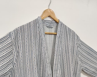 Kimono 100% algodón, bata kimono de algodón, bata kimono, vestido kimono, kimono para mujer, kimono india, kimono largo, conjunto de kimono, kimono de playa