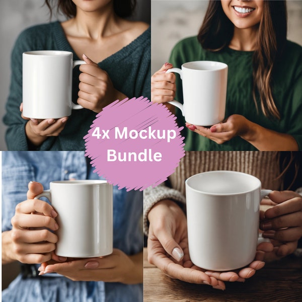 4 x Coffee Mug Mockup - Styled Stock Photography Wedding, mug custom , mug designs, Mock Up, Mug Photo Graphic Design JPG Digital Download