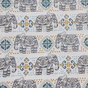 Elefanten-Druck Handblock Baumwollstoff, indischer weicher Baumwollstoff Schüttware, Kleidungsstoff, Schaukel und Bastelmaterial nähen Stoff