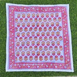 Handmade Cotton Bandana, Block Printed Bandana, Winter Scarf, Boho Bandana, Bandana Scarves, Cotton Neckerchief, bandana and headscarf