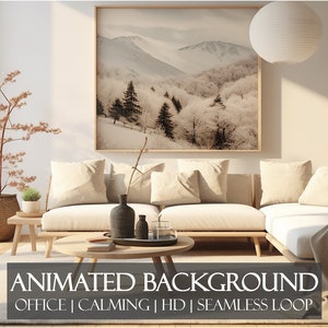 Office Sea View ANIMATED BACKGROUND | Calming Professional Backdrop perfect for Zoom, Twitch Streams, Vtuber Overlay, obs | HD Seamless Loop