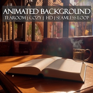 Cozy Home Office ANIMATED BACKGROUND | Study Backdrop for Zoom, Vtuber Stream, Google Meet, Twitch Overlay, YouTube, obs | HD Seamless Loop