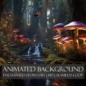 Floating Fantasy Island ANIMATED BACKGROUND Virtual Backdrop ...